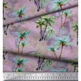 thumbnail image 2 of Soimoi Viscose Chiffon Fabric Check,Text & Coconut Tree Printed Craft Fabric by The Yard 42 Inch Wide, 2 of 2