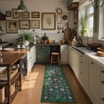 thumbnail image 7 of Lahome Washable 2'x6' Boho Floral Runner Rug, Forest Green Rugs for Kitchen Bathroom, Soft Non-Slip Low-Pile Carpet for Hallway Entryway Laundry Living Room, Forest Green, 7 of 7
