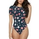 thumbnail image 1 of Balery Cherry Blossoms Body de cuello redondo de manga corta para mujer Tops de manga corta Tops básicos-Medium, 1 of 7