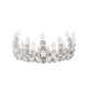 thumbnail image 1 of ifundom - Corona para tarta, elegante adorno de carámbano para tarta, tiara de cristal para boda, decoración para tarta, suministros de cumpleaños, tocado, corona, adornos (plata), 1 of 4