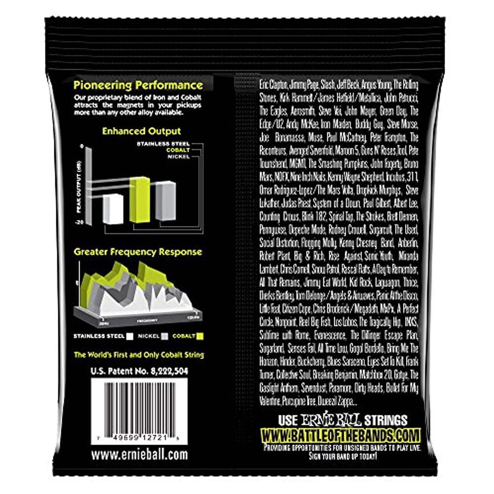 (3 pack) Ernie Ball Electric Guitar Strings with Thumb Picks, Cobalt Regular Slinky Set, .010-.046 Gauge