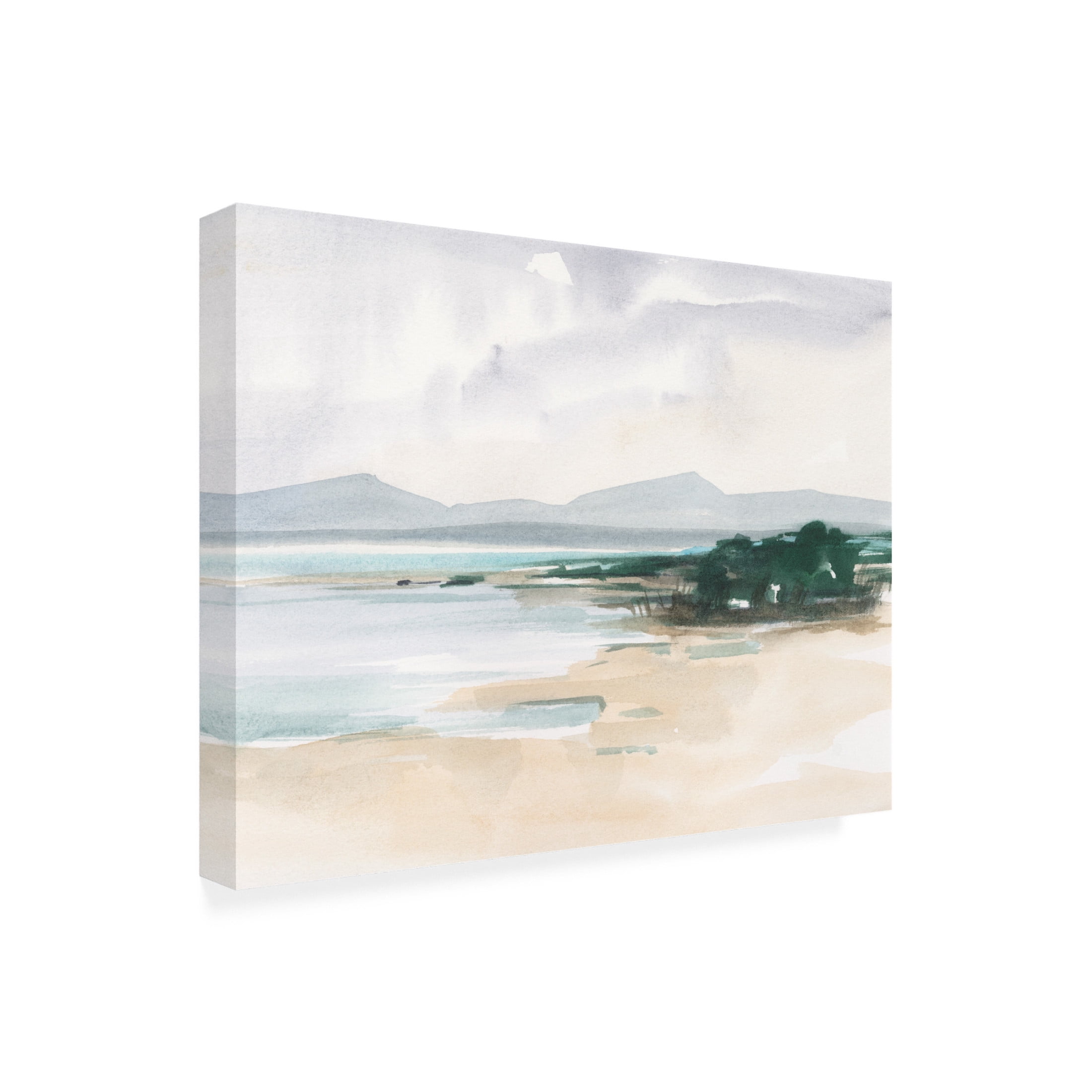 Canvas Wall Art - Ethan Harper 'Beach Inlet I' Wall Art for Living Room, Bedroom, or Office Décor by Trademark Fine Art - 32 x 24 Inches