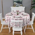 thumbnail image 2 of Red Football Event Elements Pattern Round Tablecloth 60"x60",Wrinkle Wipeable Table Cloth for Kitchen Dining Room Picnic Patio Party, 2 of 6