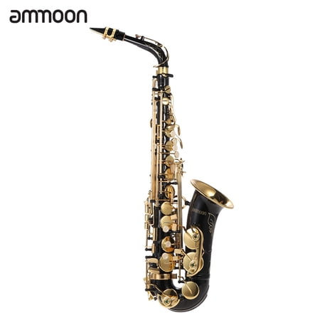 ammoon Eb Alto Saxophone Brass Lacquered Gold E Flat Sax 82Z Key Type