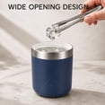 thumbnail image 6 of Ozark Trail 10oz Ceramic Lined Stainless Steel Lowball Tumbler with Magnetic Tritan Transparent Slider Lid, Navy Blue, 6 of 17