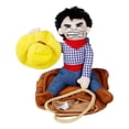 thumbnail image 2 of Cowboy Riding Dog Costume, Funny Western Knight Pet Carry-Style Outfit, Soft Cotton Pet Halloween Cosplay Clothes for Small Medium Dogs, S, 2 of 8