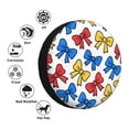 thumbnail image 5 of Multi-Size Car Tire Dust Cover Sunscreen, Corrosion, Dust And Water Keep Spare Tires Clean Playful Cartoon Primary Color Ribbon Bow Pattern 17 Inch, 5 of 8