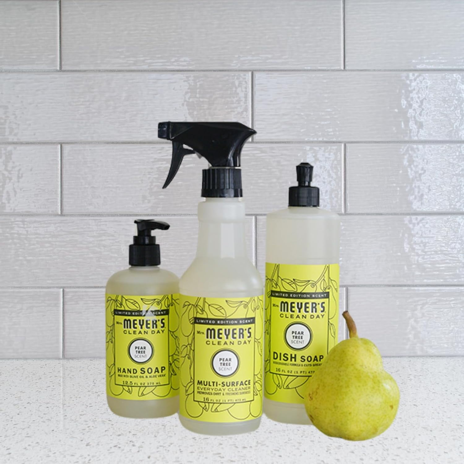 Mrs. Meyer’s Clean Day Liquid Dish Soap, Pear Tree, 16 oz (Pack - 4)