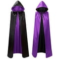 thumbnail image 2 of FNFYFH Unisex Christmas Halloween Witch Party Reversible Hooded Adult Vampires Cape Cloak, 2 of 9