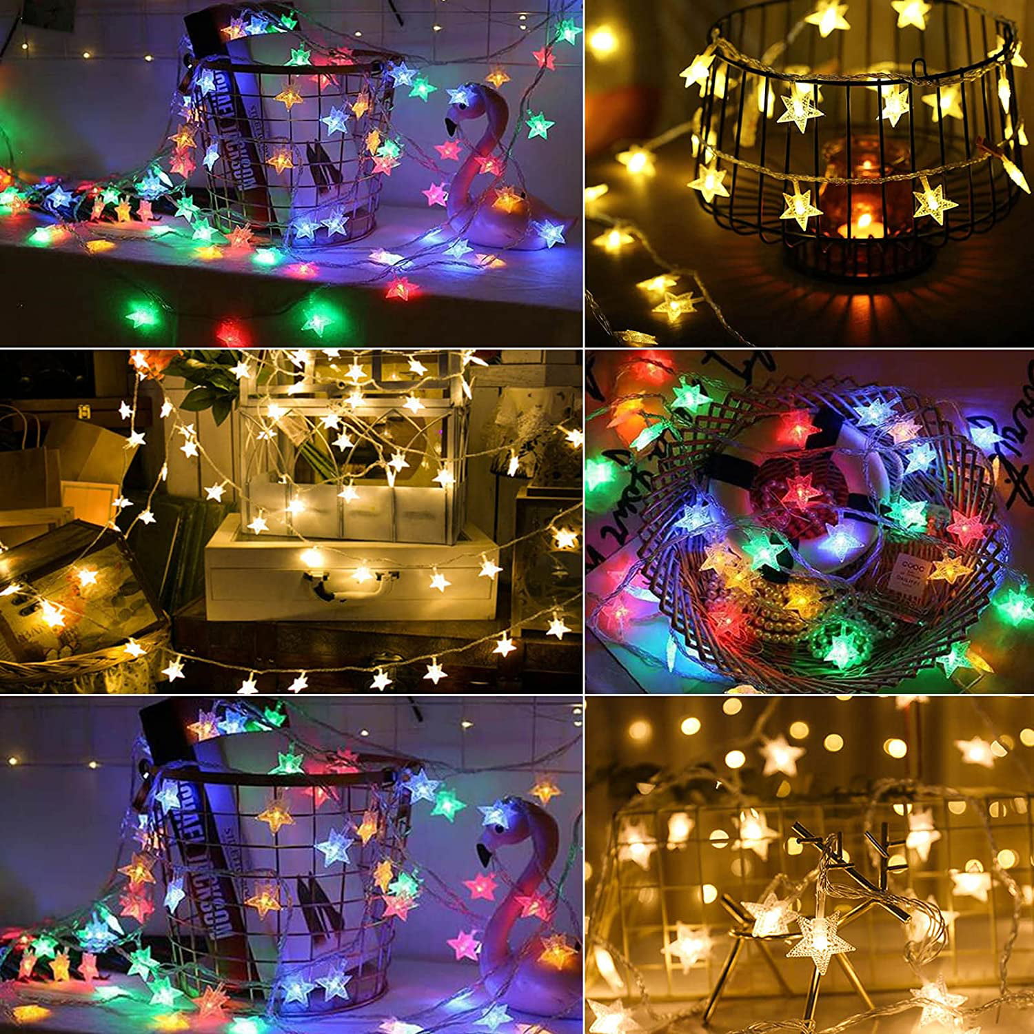 80 LED String Lights,WONFAST 10M LED Battery Power Operated Fairy Twinkle  Decorative Light with 2 Modes for Party Wedding Chirstmas Tree Patio Home
