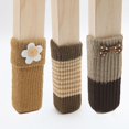 thumbnail image 1 of Funda de punto para patas de silla, funda para patas de taburete, antideslizante, gruesa, silenciosa, resistente al desgaste, para mesa de comedor y silla, 1 of 5