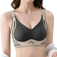 thumbnail image 1 of Brasier sin Varillas Mujer Sujetador Tipo Camiseta sin Costuras con Bloques de Color para Mujer, Soporte Suave, Cómodo, Transpirable, sin Relleno, Bralette sin Aros para Pecho Pequeño Grande, 1 of 4