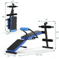 thumbnail image 2 of Gymax Adjustable Multi-Functional Weight Bench Folding Strength Training Bench Blue, 2 of 10