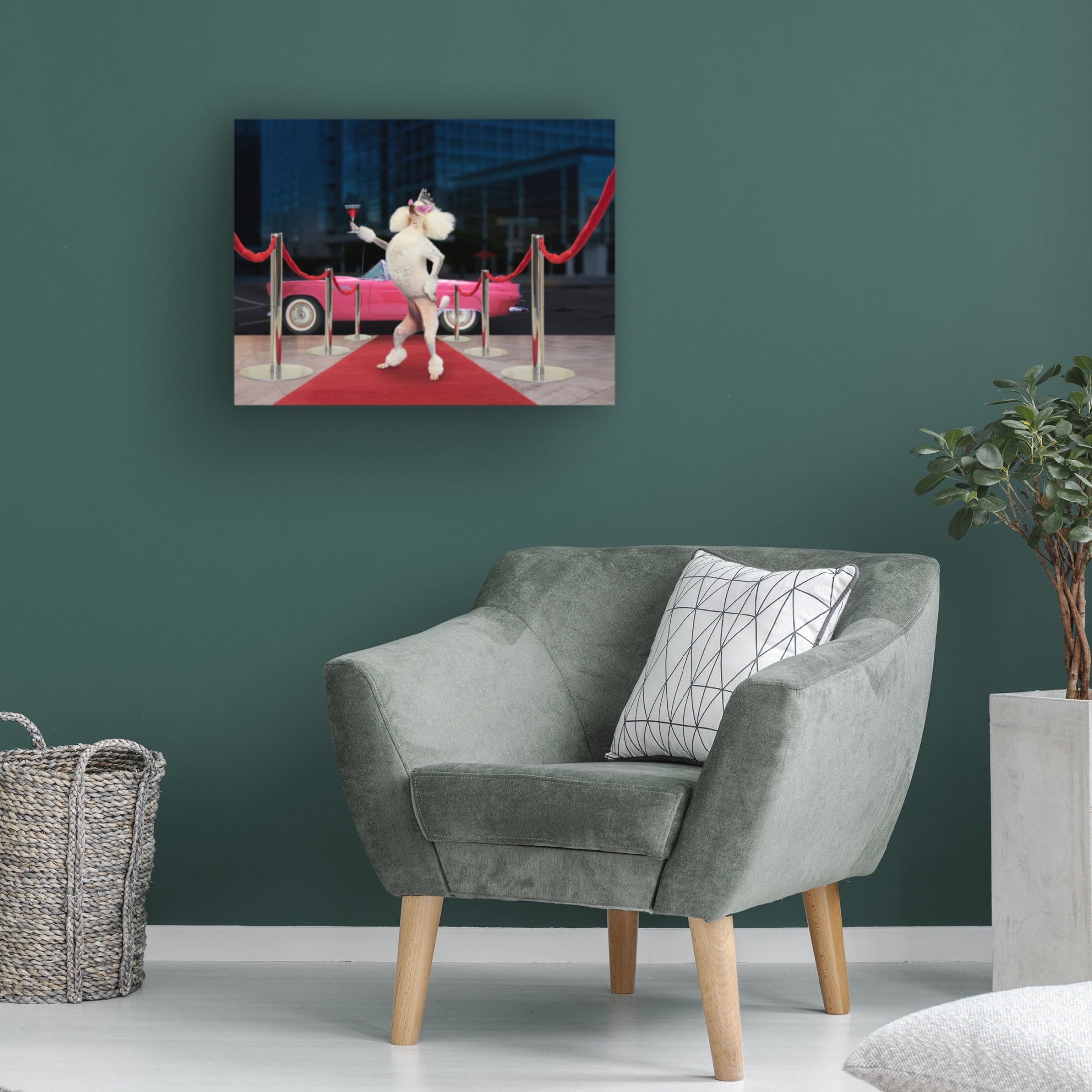 Canvas Wall Art - Lund Roeser 'Poodle Premier' Wall Art for Living Room, Bedroom, or Office Décor by Trademark Fine Art - 19 x 14 Inches