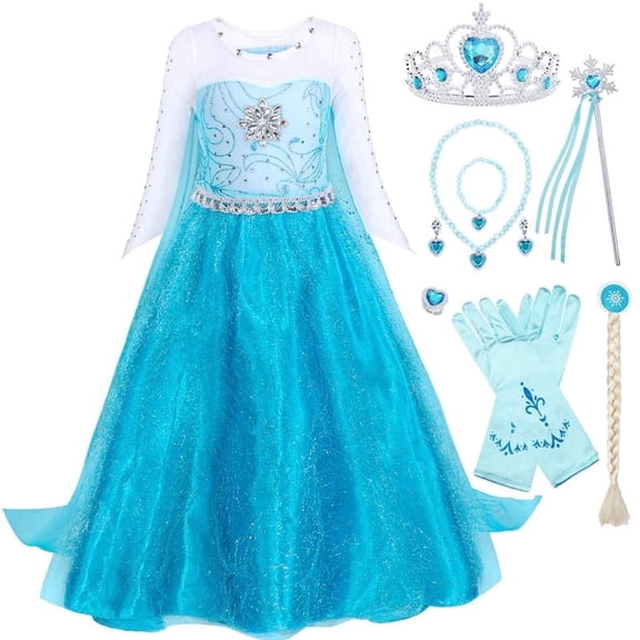 Marendyee Princess Dress Girls Costume up Halloween Birthday Party Dress Cosplay for Toddler Kids 5-6 Years