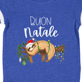 thumbnail image 4 of Inktastic Buon Natale Cute Christmas Sloth in Santa Hat with Lights Boys or Girls Baby Bodysuit, 4 of 5