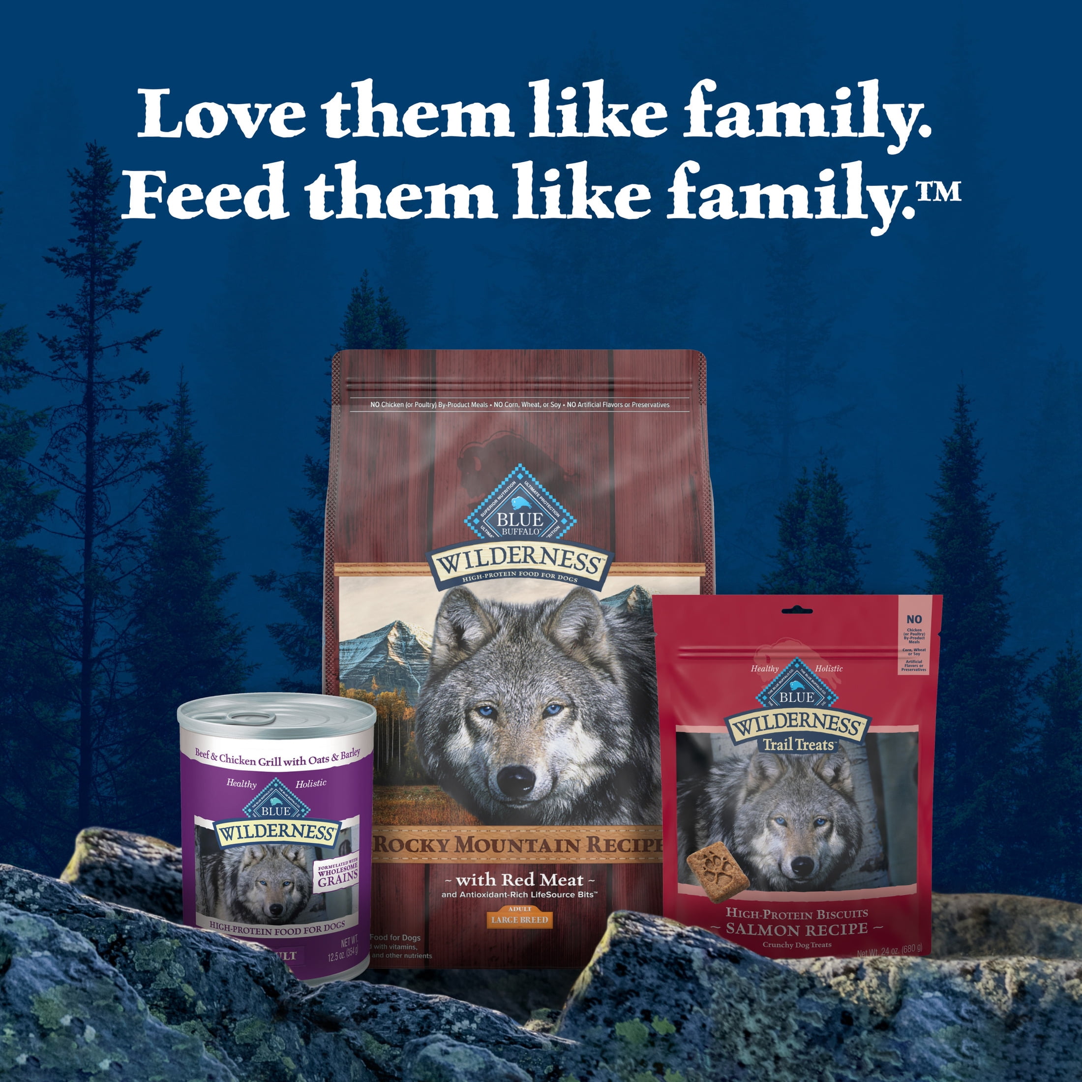 Blue Buffalo Wilderness Rocky Mountain Large Breed Dry Dog Food, Red Meat, 28-lb.
