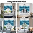 thumbnail image 6 of Abstract Turquoise Swag Curtain Valance for Windows, Water Ripple Watercolor Gradient Waves Window Treatments Short Swag Topper for Kitchen Windows Bathroom Bedroom, 36"x45", 6 of 8