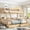Natural, variant on Leumius Twin over Full Bunk Bed with Storage Drawers, Chic Curved Guardrail & Side Storage Shelves, Bunk Bed Frame with Ladder Beige