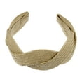 thumbnail image 5 of 1 Pc Fashion Straw Wide-side Headband for Women for Girls 6.30"x2.17" Beige, 5 of 6