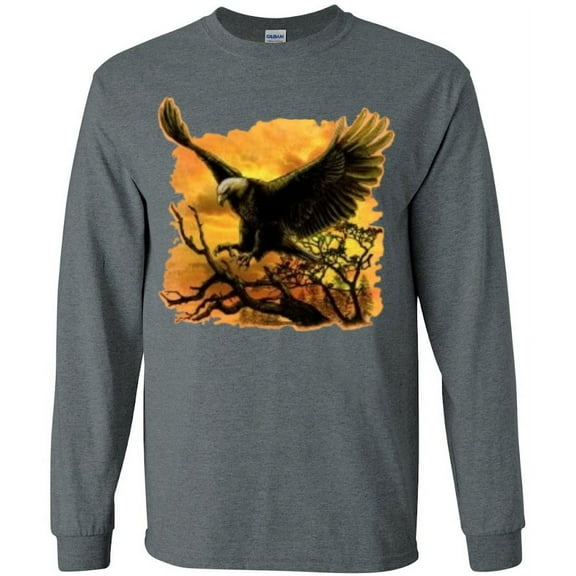 American Bald Eagle T-shirt Long Sleeve Mens