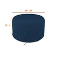 thumbnail image 6 of COVERS&ALL Round Ottoman Cover, 12 Oz PVC Waterproof, UV & Weather Resistant Patio Garden Furniture Stool Protector Indoor Outdoor Use with Air Vents & Drawstrings (34" Diameter x 22" H, Blue), 6 of 6