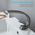 thumbnail image 2 of Wovier Matte Black Bathroom Sink Faucet with Supply Hose,Unique Design Single Handle Single Hole Lavatory Faucet,Basin Mixer Tap Commercial, 2 of 7