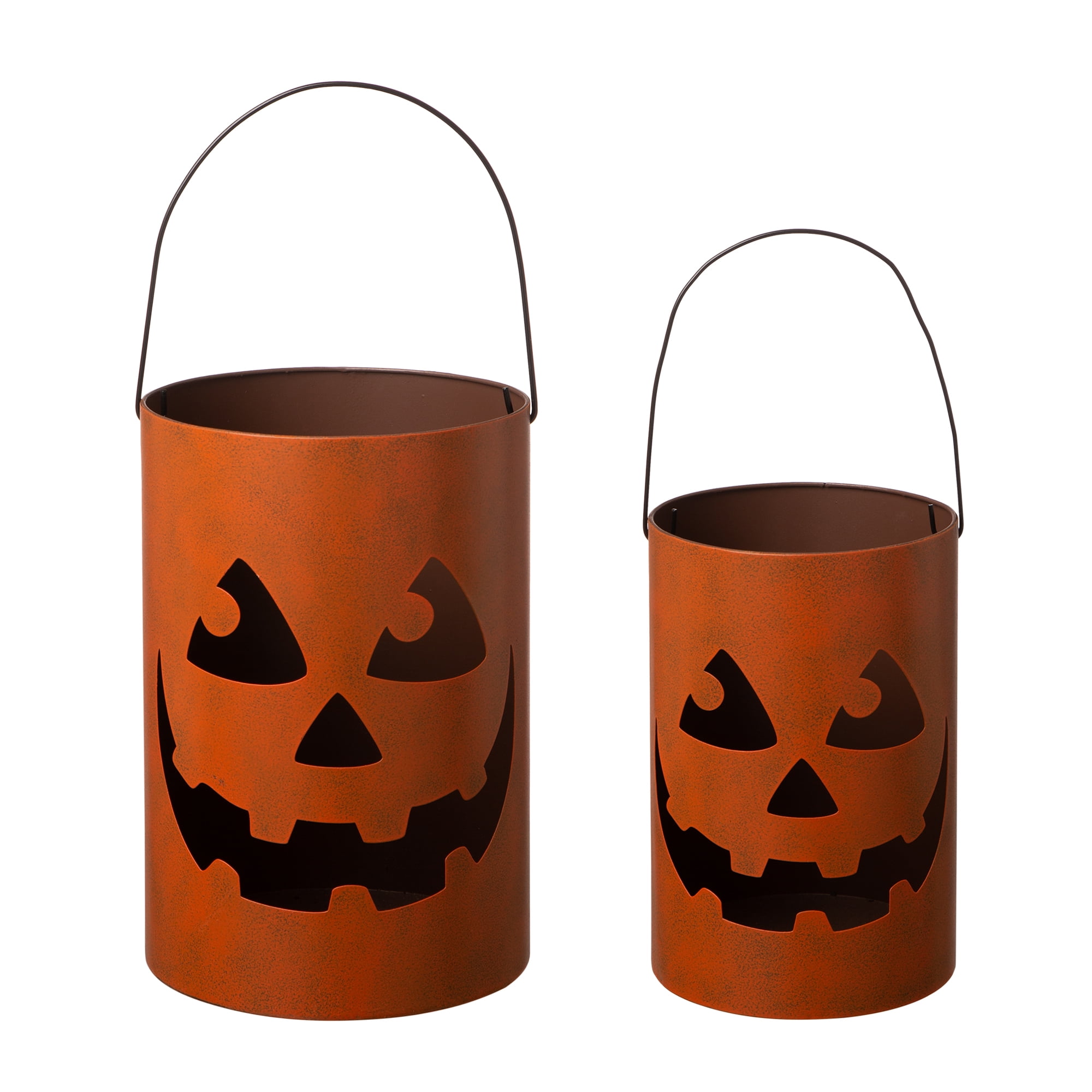 Glitzhome Halloween Jack O Lantern, Set of 2