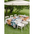 thumbnail image 3 of Outdoor Tablecloth with Umbrella Hole and Zipper, Orange Blue Grey Pumpkins Fall Rectangle Table Cloth 60x120 Inch Waterproof Tablecloth, Thanksgiving Botanical Vintage Picnic Table Cover for Patio, 3 of 7