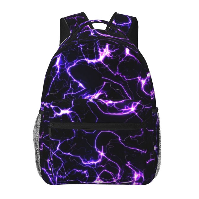 Easygdp Galaxy Lightning Mochila Ergonómica Versátil para Laptop - Múltiples Bolsillos, Correas Ajustables, Unisex para Escuela, Viajes y Actividades al Aire Libre-One Size