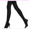 Hue Super Opaque Control Top Tights 2 Pack Black Size 2 M/L