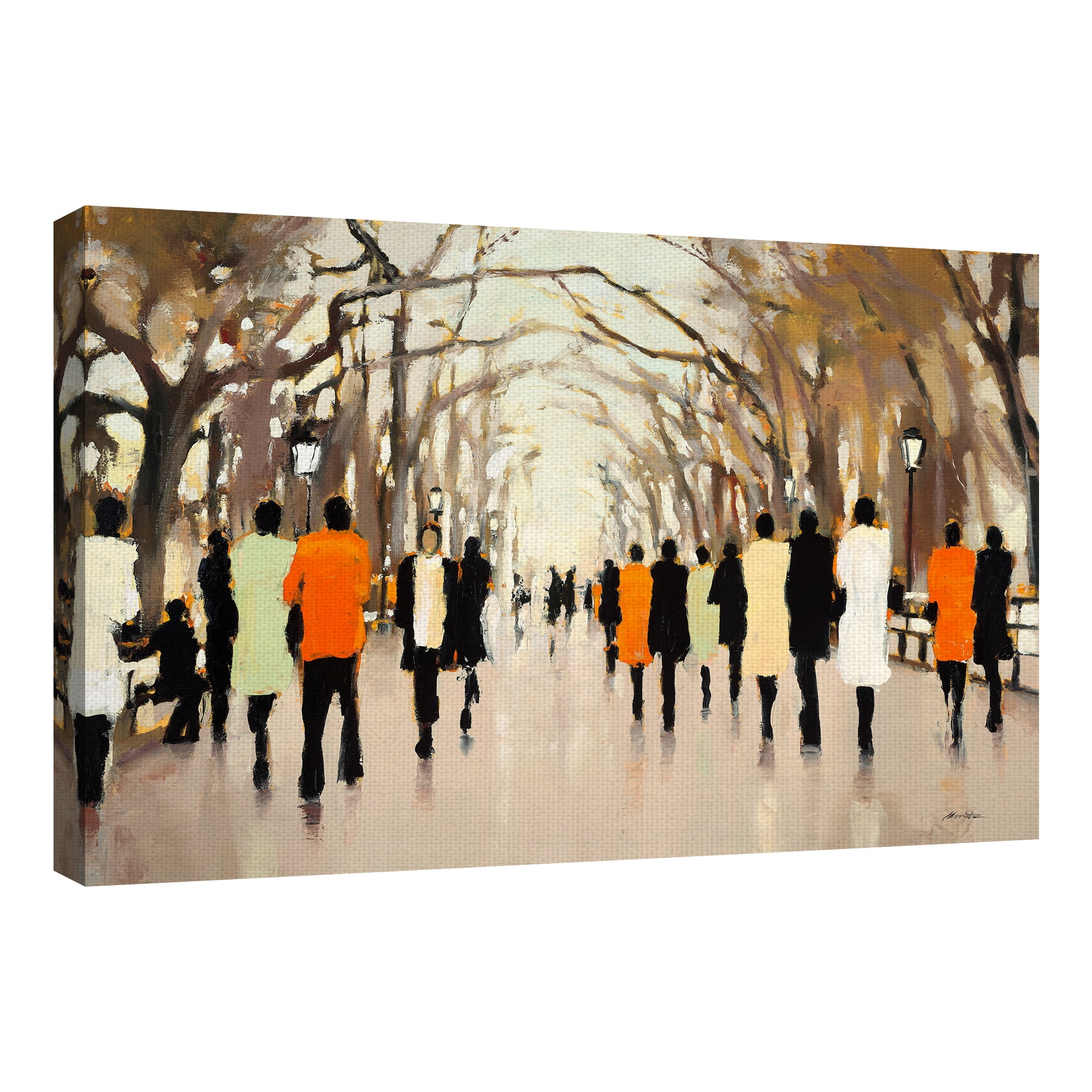 Masterpiece Art Gallery Poet Walk In The Park By Lorraine Christie Canvas Art Print 24" x 36"