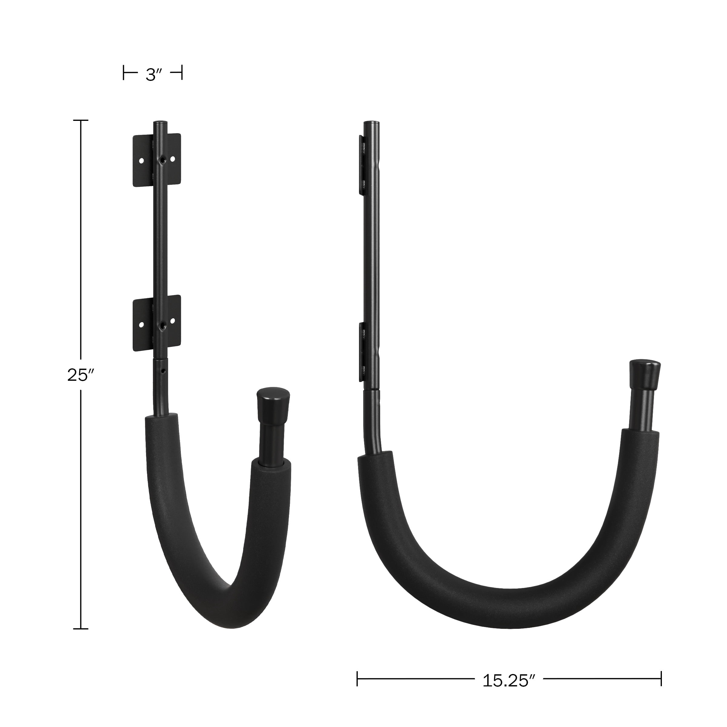 Rad Sportz Garage Hooks 2-Pack - 100lbs Weight Capacity Storage Hangers