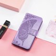thumbnail image 4 of Allytech Samsung Galaxy S23 Plus Flip Wallet Case, Luxury PU Leather [Butterfly & Flower Embossed] Magnetic Clasp Stand Case Built-in Card Slots & Cash Pocket, Shockproof Wrist Strap Case, Lightpurple, 4 of 6
