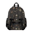 thumbnail image 3 of Paw Print Backpack for School,Cute School Bag,Schoolbag with Adjustable Shoulder Straps & Padded Back,15.25"x11.5"x5.25", 3 of 6