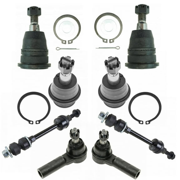 TRQ 8pc Steering Suspension Kit Ball Joints Tie Rods End Links for Ram 1500 PSA72145