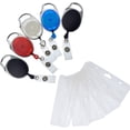 thumbnail image 3 of 5 Pack - Premium Retractable Carabiner Badge Reels with Horizontal Half Card Badge Holders (Clear Plastic) - Leaves Magnetic Mag Stripe Exposed for POS & Swipe Cards by Specialist ID (Assorted Colors), 3 of 7