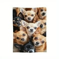 thumbnail image 5 of Ultra-Soft Chihuahua Print Flannel Throw Blanket - All-Season Cozy Knit for Couch, Bed, Office - Machine Washable, Perfect Gift for Dog Lovers, 5 of 6