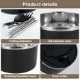 thumbnail image 5 of Ihvewuo 120° Rapid Microwave Ramen Pasta Cooker Noodles Maker Bowl With Lid Spoon Chopsticks Large Ramen Pot Cooking Bowls Microwavable 42oz Black, 5 of 10