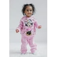 thumbnail image 3 of Disney Minnie Mouse Infant Baby Girls Fleece Pullover Hoodie and Pants Outfit Set Infant to Little Kid, 3 of 5