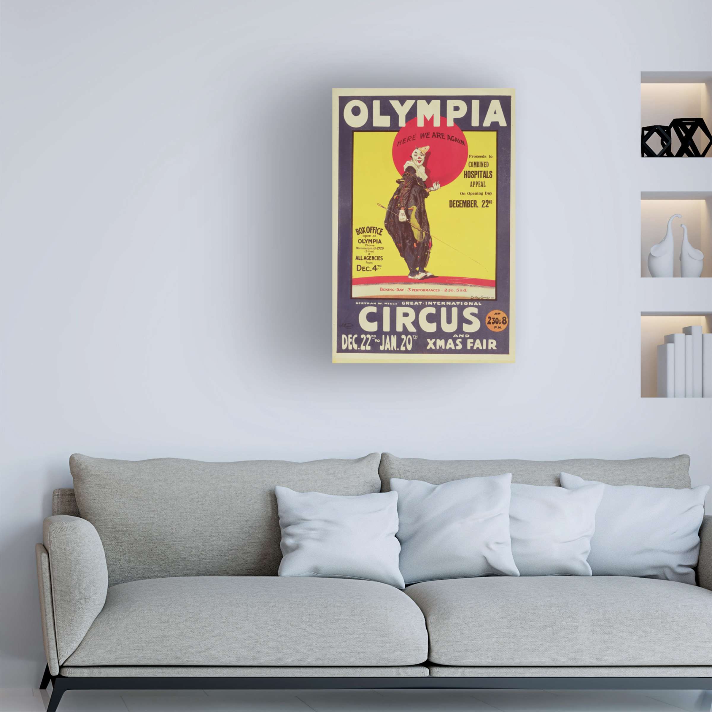 Trademark Art "Bertram Mills Circus, 1922" Canvas Wall Art by Dudley Hardy