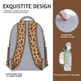 thumbnail image 5 of Leopard Print Backpack for School,Cute School Bag,Schoolbag with Adjustable Shoulder Straps & Padded Back,15.3"x11"x6.7", 5 of 6