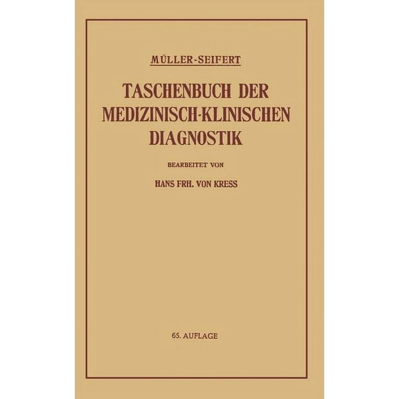 Taschenbuch Der Medizinisch-Klinischen Diagnostik, (Paperback)