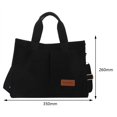 thumbnail image 3 of Bolso de hombro de pana para mujer, bandolera casual para mujer, simple para el trabajo (negro) Tmvgtek Para Estrenar, 3 of 9