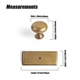 thumbnail image 2 of Goo-Ki Antique Brass Zinc Alloy Cabinet Knobs with Backplate, Single Hole Center Drawer Pulls Kitchen Hardware for Dresser,Wardrobe & Cupboard, 6 Pack, 2 of 6