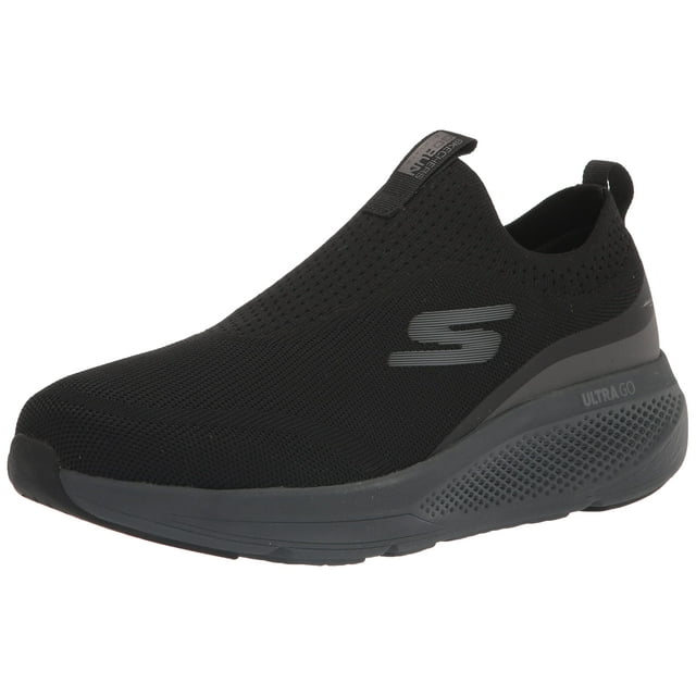 Zapatillas para correr Skechers GoRun Elevate para hombre, negras, 7,5 x anchas