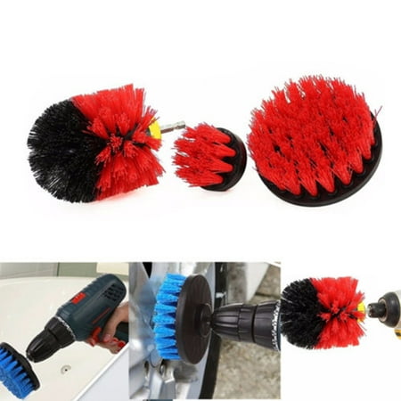 3Pcs Tile Grout Power Scrubber Cleaning Brushes Cleaner Set For Electric Drills