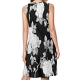 thumbnail image 2 of Black and white roses Spring Summer Dresses for Women Fashion T-shirt Dress Casual Sleeveless Loose Sundress with Pockets, 2 of 5