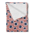 thumbnail image 2 of 4th of July Soft Flannel Fleece Throw Blanket, Flag of the America with Stars and Stripes Pattern Old Glory, Cozy Plush for Indoor and Outdoor Use, 50" x 70", Cobalt Blue Vermilion, by Ambesonne, 2 of 5