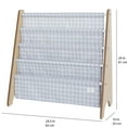 thumbnail image 2 of 3 Sprouts Recycled Fabric Kids Book Rack Storage Bookshelf Organizer in Gingham Blue for Ages 3+, 2 of 4